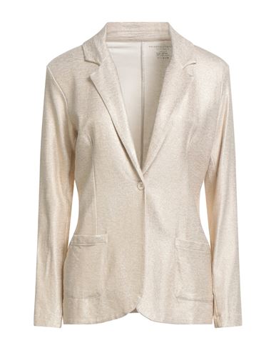 Majestic Filatures Woman Blazer Gold Size 3 Viscose, Linen, Elastane In Gold
