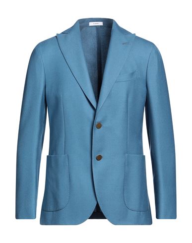 Boglioli Man Blazer Pastel Blue Size 38 Virgin Wool In Blue