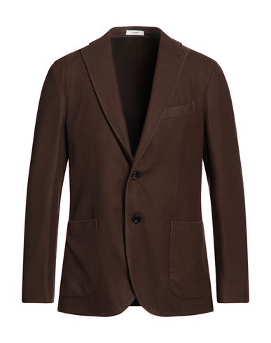 Boglioli Man Blazer Dark Brown Size 38 Wool In Brown