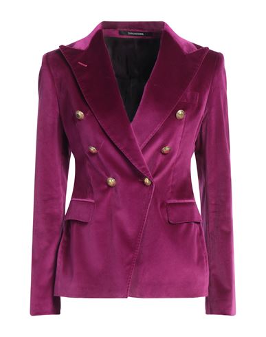 Tagliatore 02-05 Woman Blazer Deep Purple Size 4 Cotton, Elastane In Purple