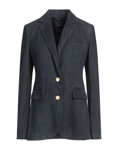 Tagliatore 02-05 Woman Blazer Midnight Blue Size 10 Lambskin In Blue