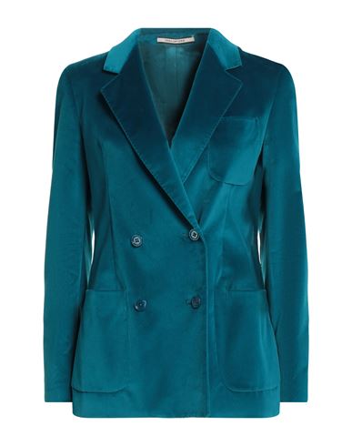Tagliatore 02-05 Woman Blazer Azure Size 4 Cotton, Elastane