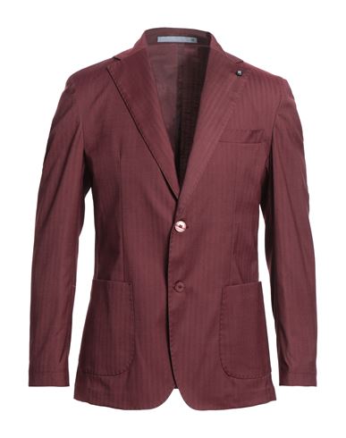 HERMAN & SONS HERMAN & SONS MAN BLAZER BURGUNDY SIZE 36 POLYESTER, VISCOSE, ELASTANE 