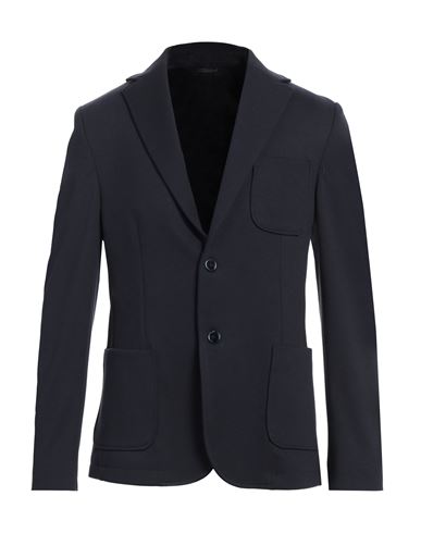 Grey Daniele Alessandrini Man Blazer Navy Size 36 Polyester, Viscose, Elastane In Navy Blue