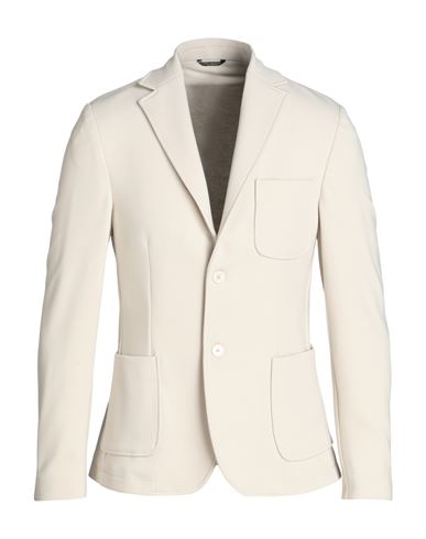 Grey Daniele Alessandrini Man Blazer Off White Size 42 Polyester, Viscose, Elastane In White