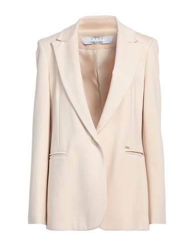 Kaos Woman Blazer Cream Size 6 Viscose, Polyamide, Elastane In White