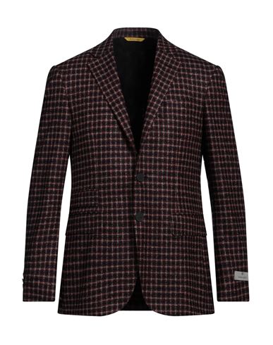 Canali Man Blazer Burgundy Size 40 Wool, Polyamide In Red