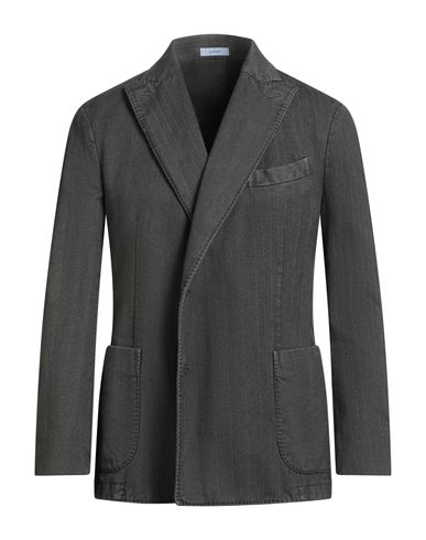 Boglioli Man Blazer Dark Green Size 40 Cotton In Gray