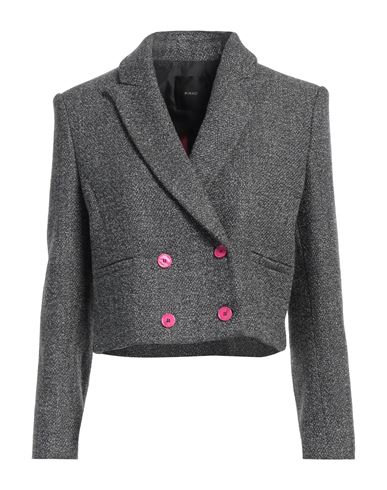 Pinko Woman Blazer Grey Size 2 Cotton, Acrylic, Polyester, Wool In Grey