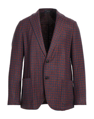 Angelo Nardelli Man Blazer Rust Size 38 Acrylic, Virgin Wool, Polyester In Red