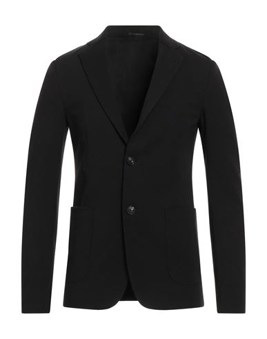 Emporio Armani Man Blazer Black Size 44 Polyamide, Cotton, Elastane In Black