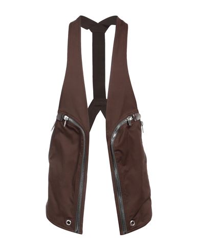 Rick Owens Man Tailored Vest Brown Size 38 Cotton, Elastane In Brown