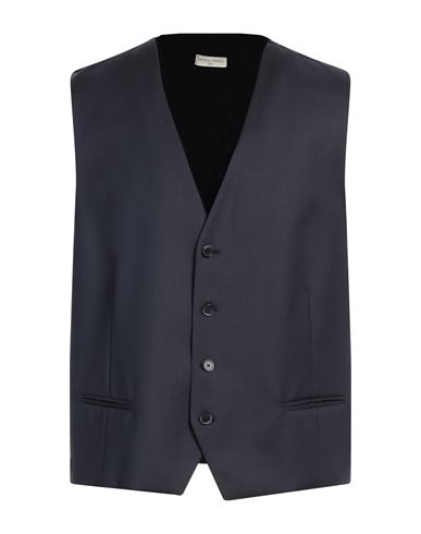Angelo Nardelli Man Tailored Vest Midnight Blue Size 40 Virgin Wool, Silk In Blue