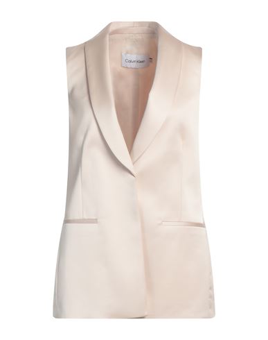 Shop Calvin Klein Woman Blazer Cream Size 6 Polyester, Elastane In White