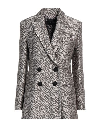 EMPORIO ARMANI EMPORIO ARMANI WOMAN BLAZER BEIGE SIZE 6 POLYESTER, ACRYLIC, WOOL, POLYAMIDE, SYNTHETIC FIBERS 