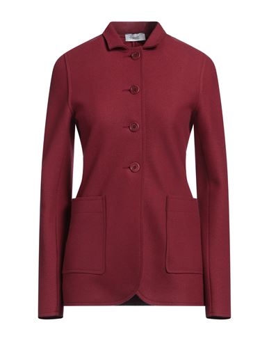 Hopper Woman Blazer Burgundy Size 8 Virgin Wool, Polyamide In Red