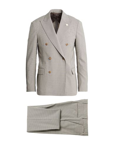 Lardini Man Suit Beige Size 38 Nylon, Polyester, Wool, Elastane In Beige