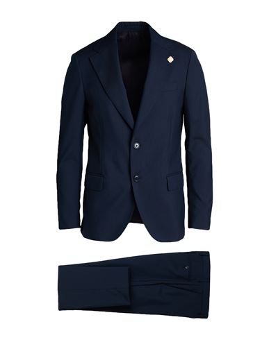 Lardini Man Suit Bright Blue Size 44 Wool In Blue