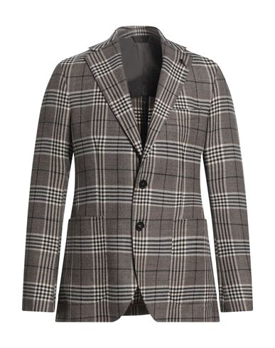 Paoloni Man Blazer Brown Size 38 Virgin Wool In Brown