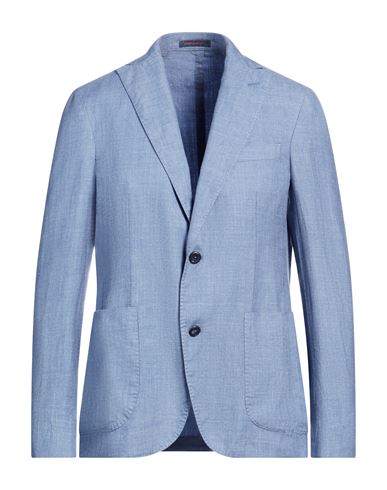 The Gigi Man Blazer Pastel Blue Size 40 Silk, Cashmere, Linen In Blue