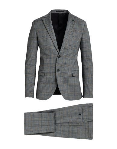 Manuel Ritz Man Suit Blue Size 44 Wool, Elastane In Blue