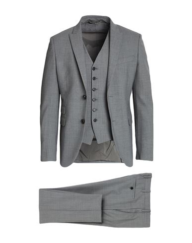 Neil Barrett Man Suit Grey Size 42 Polyester, Virgin Wool, Elastane In Gray