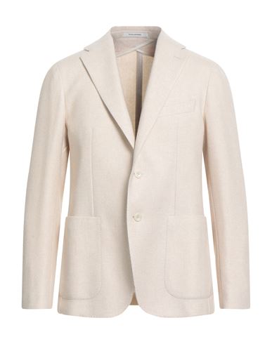 Tagliatore Man Blazer Ivory Size 38 Virgin Wool, Polyamide In Neutral