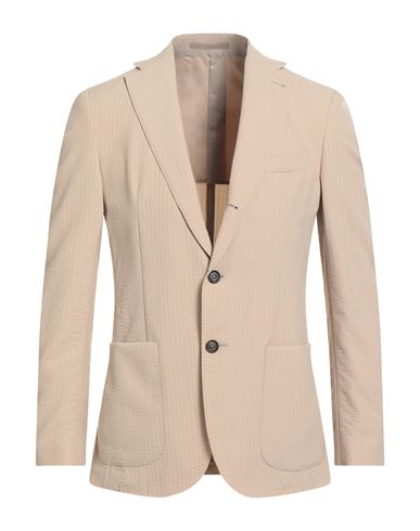 Eleventy Man Blazer Beige Size 48 Wool
