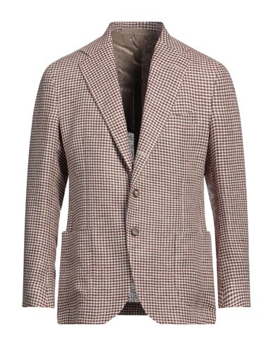 De Petrillo Man Blazer Beige Size 42 Linen