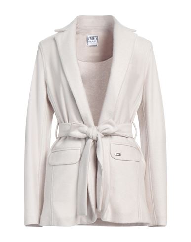 Woman Blazer Pastel blue Size 10 Cotton, Polyamide, Elastane