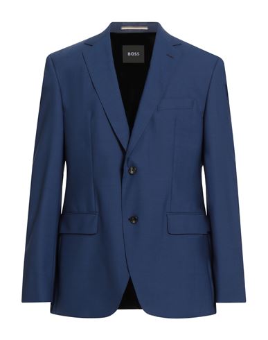 Hugo Boss Hugo Man Suit Navy Size 46 Virgin Wool In Blue