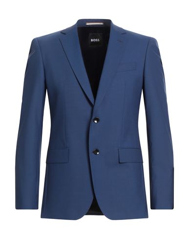 Hugo Boss Boss Man Blazer Blue Size 36 Virgin Wool, Elastane In Blue