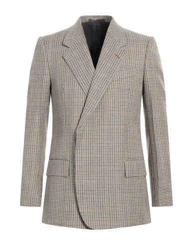 Dunhill Man Blazer Military Green Size 46 Wool In Gray