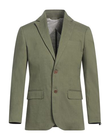 Marciano By Guess Man Blazer Military Green Size 36 Linen, Viscose, Elastane In Green