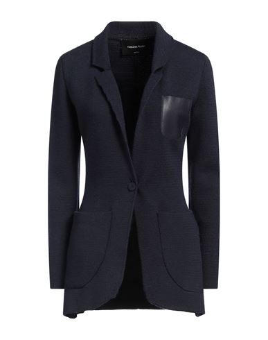 FABIANA FILIPPI FABIANA FILIPPI WOMAN BLAZER MIDNIGHT BLUE SIZE 4 VIRGIN WOOL 