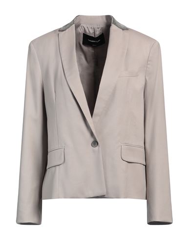 FABIANA FILIPPI FABIANA FILIPPI WOMAN BLAZER GREY SIZE 4 WOOL, POLYAMIDE, ELASTANE 