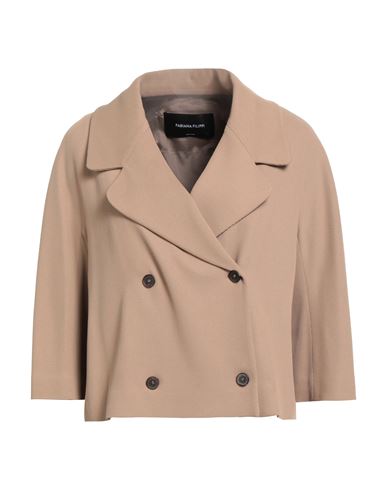 Fabiana Filippi Woman Blazer Camel Size 6 Viscose, Lyocell, Virgin Wool, Elastane