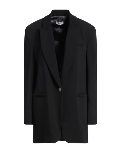 Hopper Woman Blazer Black Size 6 Viscose, Elastane In Black