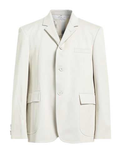 Thom Browne Man Blazer Off White Size 4 Cotton In Off White
