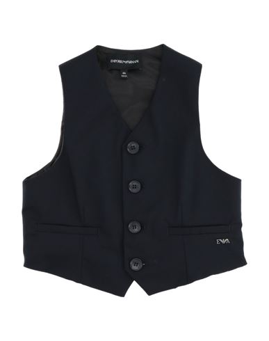 Emporio Armani Toddler Boy Tailored Vest Midnight Blue Size 7 Polyester, Viscose, Elastane In Blue
