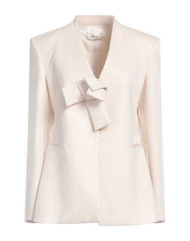 Meimeij Woman Blazer Ivory Size 8 Viscose, Polyamide, Elastane In White