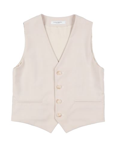 Paolo Pecora Babies'  Toddler Boy Tailored Vest Beige Size 4 Polyamide, Viscose, Elastane