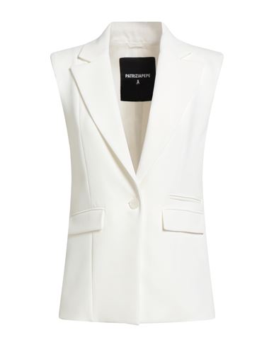 Patrizia Pepe Woman Blazer White Size 4 Polyester, Elastane