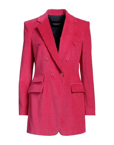 Dondup Woman Blazer Fuchsia Size 8 Cotton, Elastane In Pink