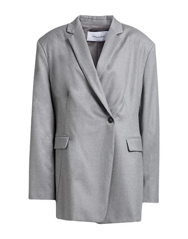 Fabiana Filippi Woman Blazer Grey Size 10 Merino Wool, Polyamide, Elastane
