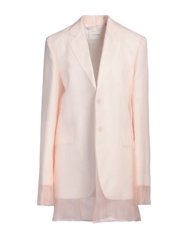 SPORTMAX SPORTMAX WOMAN BLAZER LIGHT PINK SIZE 8 SILK, COTTON, LINEN 