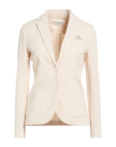 Circolo 1901 Woman Blazer Cream Size 10 Cotton, Elastane In Neutral