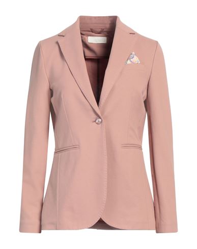 Circolo 1901 Woman Blazer Blush Size 10 Cotton, Elastane In Pink