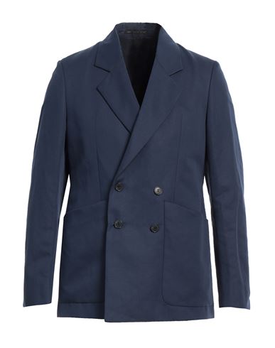 Low Brand Man Blazer Blue Size 5 Linen, Cotton In Blue