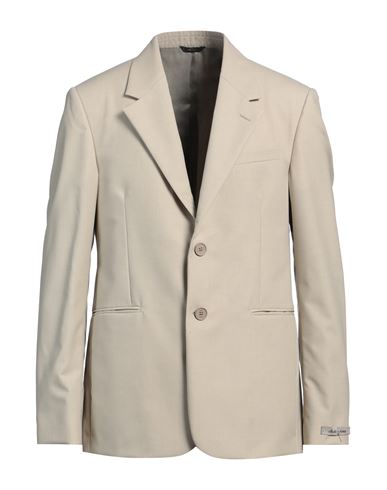 Fendi Men Single-breasted Blazer In Beige